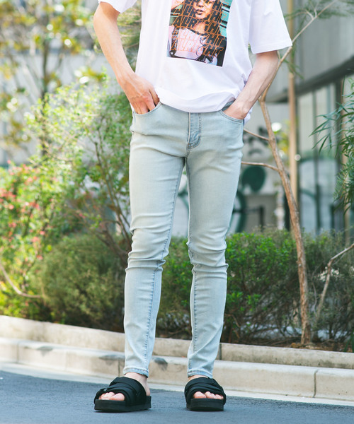 WEGO（ウィゴー）の「WEGO/ストレッチデニムスーパースキニーパンツ（デニムパンツ・メンズ・ライトインディゴブルー/ブルー系その他2・MEDIUM/LARGE）」の6枚目の写真