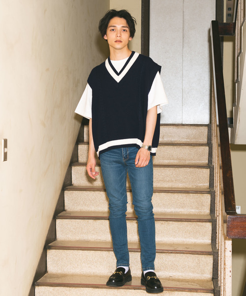 WEGO（ウィゴー）の「WEGO/ストレッチデニムスーパースキニーパンツ（デニムパンツ・メンズ・ライトインディゴブルー/ブルー系その他2・MEDIUM/LARGE）」の7枚目の写真