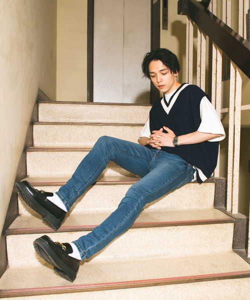 WEGO（ウィゴー）の「WEGO/ストレッチデニムスーパースキニーパンツ（デニムパンツ・メンズ・ライトインディゴブルー/ブルー系その他2・MEDIUM/LARGE）」の10枚目の写真