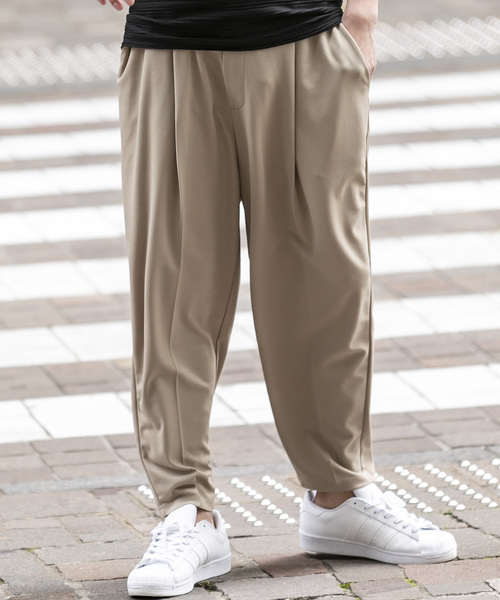 A.S.M（エーエスエム）の「梨地 ジャージ ストレッチ イージー ワイドパンツ（その他パンツ・メンズ・ネイビー/ベージュ/ブラック・48/50/52）」の2枚目の写真