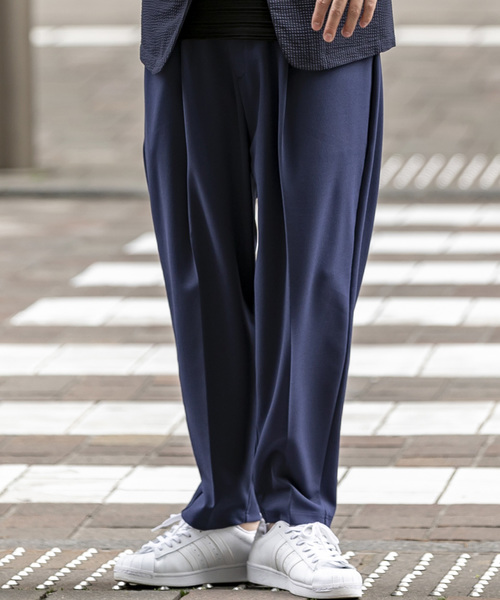 A.S.M（エーエスエム）の「梨地 ジャージ ストレッチ イージー ワイドパンツ（その他パンツ・メンズ・ネイビー/ベージュ/ブラック・48/50/52）」の3枚目の写真