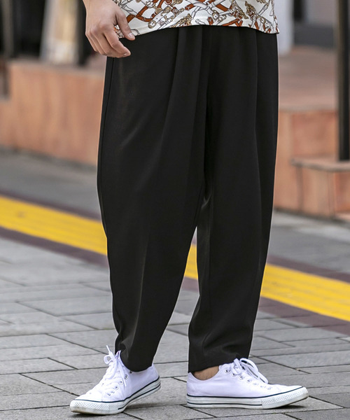 A.S.M（エーエスエム）の「梨地 ジャージ ストレッチ イージー ワイドパンツ（その他パンツ・メンズ・ネイビー/ベージュ/ブラック・48/50/52）」の8枚目の写真