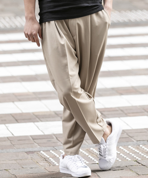 A.S.M（エーエスエム）の「梨地 ジャージ ストレッチ イージー ワイドパンツ（その他パンツ・メンズ・ネイビー/ベージュ/ブラック・48/50/52）」の11枚目の写真