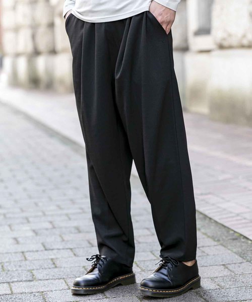 A.S.M（エーエスエム）の「梨地 ジャージ ストレッチ イージー ワイドパンツ（その他パンツ・メンズ・ネイビー/ベージュ/ブラック・48/50/52）」の15枚目の写真
