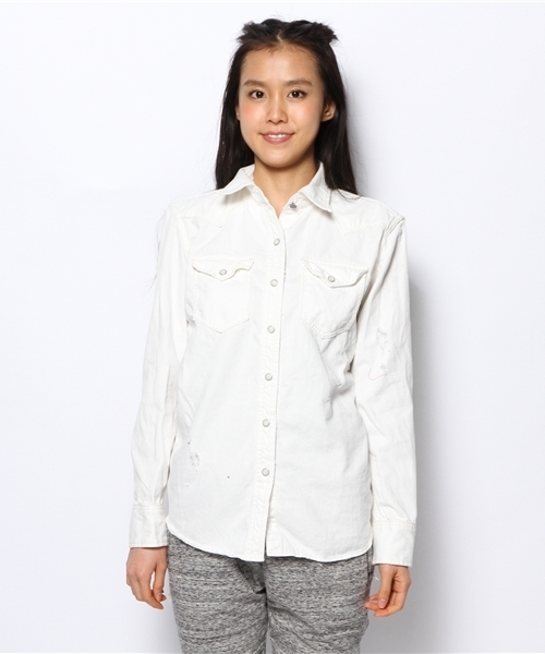 goa（ゴア）の「6OZ ﾎﾜｲﾄﾃﾞﾆﾑｼｬﾂ（シャツ/ブラウス・レディース・ホワイト・FREE）」の4枚目の写真