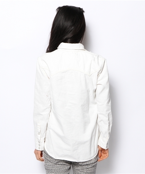 goa（ゴア）の「6OZ ﾎﾜｲﾄﾃﾞﾆﾑｼｬﾂ（シャツ/ブラウス・レディース・ホワイト・FREE）」の6枚目の写真