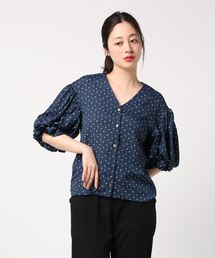 CLANE | STRIPE FLOWER TOPS(シャツ/ブラウス)