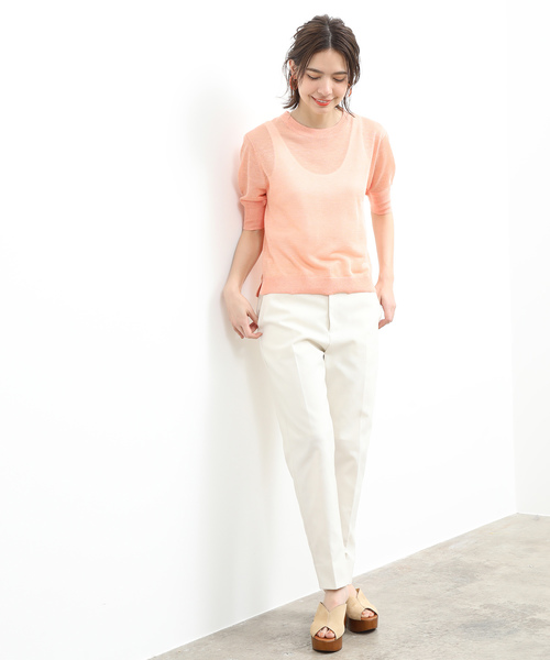 SALON adam et rope'(サロン アダム エ ロペ)の「RE/PE 1/2スリーブプルオーバー(Tシャツ/カットソー・レディース・ブラック/ベージュ/オレンジ・FREE)」の12枚目の写真