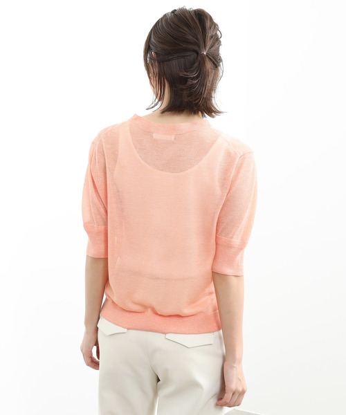 SALON adam et rope'(サロン アダム エ ロペ)の「RE/PE 1/2スリーブプルオーバー(Tシャツ/カットソー・レディース・ブラック/ベージュ/オレンジ・FREE)」の10枚目の写真