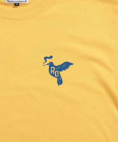 イエロー Tシャツ バックプリント CAPRICIOUS SUNSET Tee バックプリント（Tシャツ/カットソー