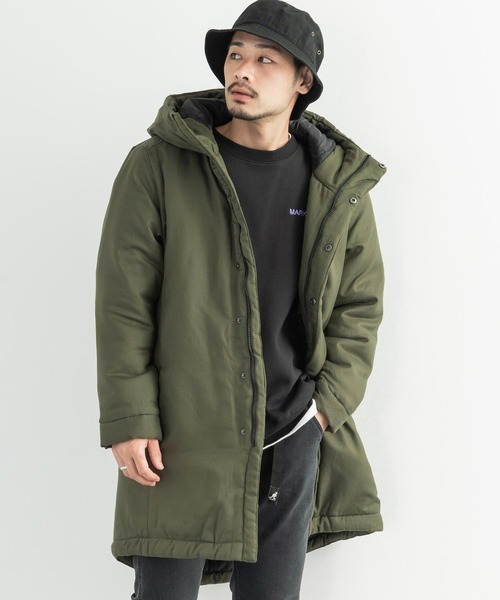 Rocky Monroe(ロッキーモンロー)の「ウールライクモンスターパーカー オーバーサイズフードコート フェイクウール ミリタリー(ダウンジャケット/コート)」|カーキ