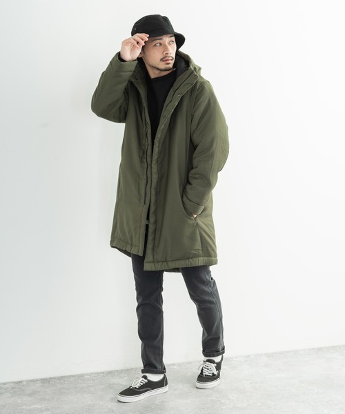 Rocky Monroe(ロッキーモンロー)の「【撥水】オーバーサイズ ウールライクモンスターパーカー(ダウンジャケット/コート・メンズ・カーキ/ブラウン/グレー/ネイビー/ブラック・S/M/L/XL)」の18枚目の写真