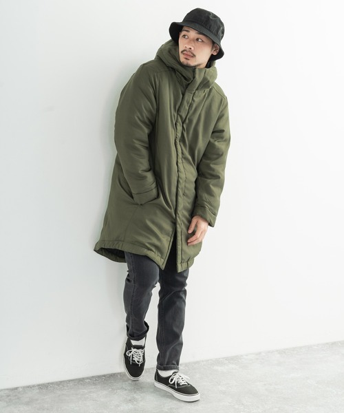 Rocky Monroe(ロッキーモンロー)の「【撥水】オーバーサイズ ウールライクモンスターパーカー(ダウンジャケット/コート・メンズ・カーキ/ブラウン/グレー/ネイビー/ブラック・S/M/L/XL)」の19枚目の写真