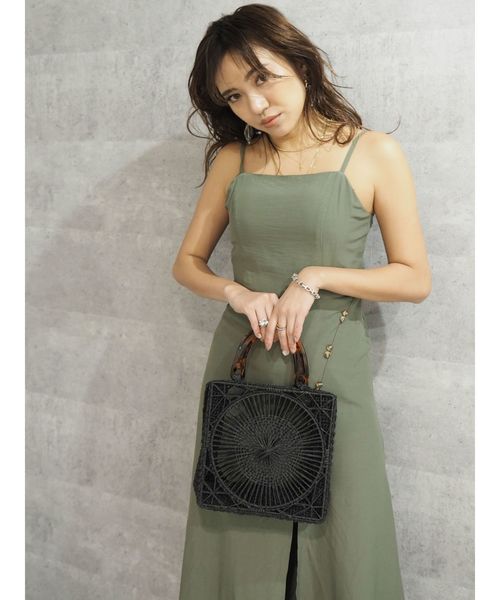 EVRIS(エヴリス)の「RANDOM HEMロングワンピース(ワンピース・レディース・ホワイト/ブラック/ベージュ/カーキ・FREE)」の5枚目の写真