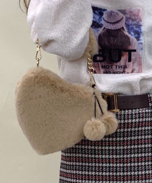 セール エコファーハート型バック ショルダーバッグ Twinkle Pm トゥインクルピーエム のファッション通販 Zozotown