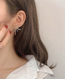 シンプル ジオメトリック メタル ピアス