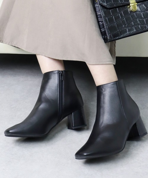 LibertyDoll（リバティードール）の「Libety Doll / 6cm スクエアトゥ サイドジップブーツ(9022)（ブーツ・レディース・ブラック/ダークブラウン/ブラック系その他/アイボリー/シルバー・LL/S/M/L）」の8枚目の写真