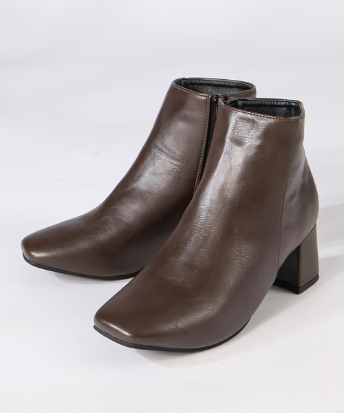 LibertyDoll（リバティードール）の「Libety Doll / 6cm スクエアトゥ サイドジップブーツ(9022)（ブーツ・レディース・ブラック/ダークブラウン/ブラック系その他/アイボリー/シルバー・LL/S/M/L）」の17枚目の写真