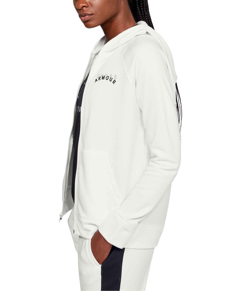 UNDER ARMOUR（アンダーアーマー）の「UAライバルテリー フルジップフーディー(トレーニング/WOMEN)（パーカー・レディース・ブラック/オフホワイト/グレー/スモークピンク・SM/MD/XL/LG）」の10枚目の写真