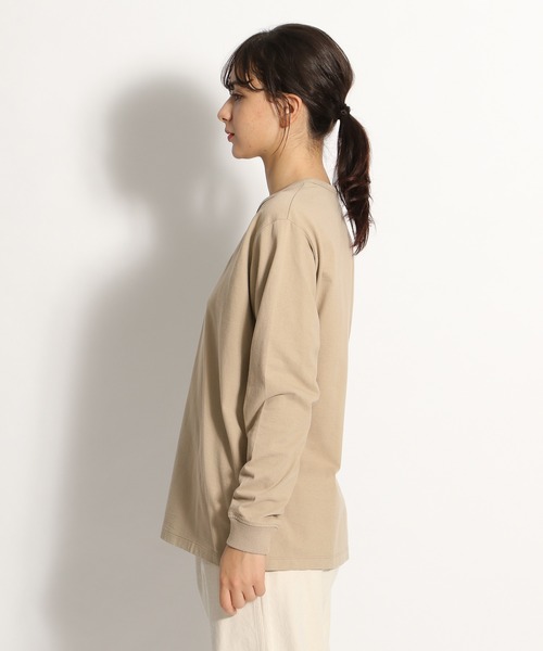 niko and...(ニコアンド)の「USAコットンビッグロンT(Tシャツ/カットソー・レディース・ホワイト/ベージュ/イエロー/オレンジ/グリーン/チャコール・MEDIUM/LARGE)」の10枚目の写真