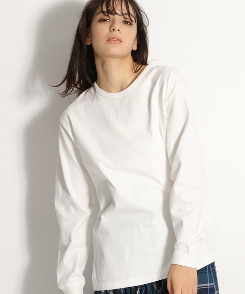 niko and...(ニコアンド)の「USAコットンビッグロンT(Tシャツ/カットソー・レディース・ホワイト/ベージュ/イエロー/オレンジ/グリーン/チャコール・MEDIUM/LARGE)」の21枚目の写真