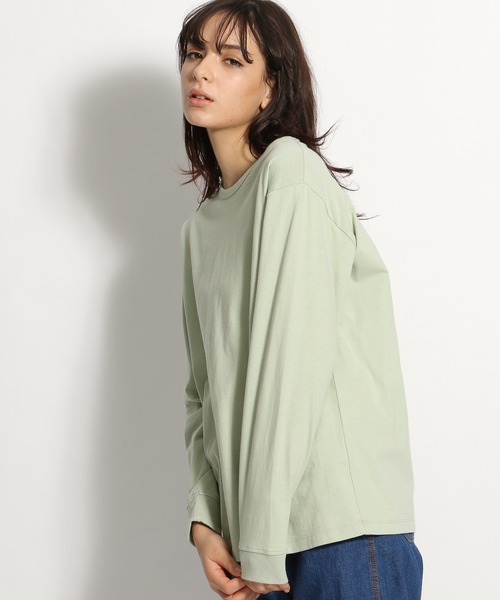 niko and...(ニコアンド)の「USAコットンビッグロンT(Tシャツ/カットソー・レディース・ホワイト/ベージュ/イエロー/オレンジ/グリーン/チャコール・MEDIUM/LARGE)」の20枚目の写真