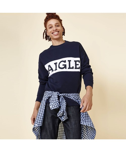 AIGLE（エーグル）の「【PRE-COLLECTION】キロ スウェット（スウェット・メンズ・ダークネイビー/レッド・M/L）」の2枚目の写真
