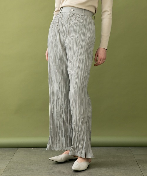 UNITED TOKYO（ユナイテッドトウキョウ）の「ワッシャースリットパンツ（その他パンツ・レディース・ベージュ/ブラック・0）」の7枚目の写真