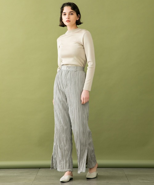 UNITED TOKYO（ユナイテッドトウキョウ）の「ワッシャースリットパンツ（その他パンツ・レディース・ベージュ/ブラック・0）」の6枚目の写真