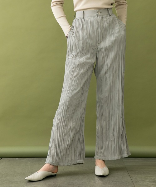 UNITED TOKYO（ユナイテッドトウキョウ）の「ワッシャースリットパンツ（その他パンツ・レディース・ベージュ/ブラック・0）」の16枚目の写真