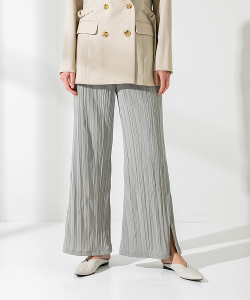 UNITED TOKYO（ユナイテッドトウキョウ）の「ワッシャースリットパンツ（その他パンツ・レディース・ベージュ/ブラック・0）」の3枚目の写真