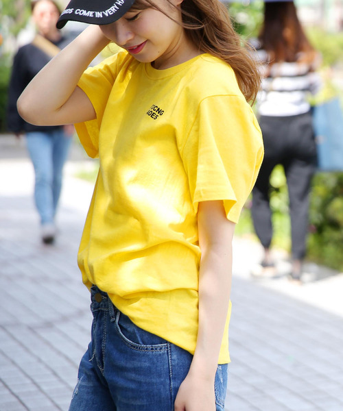 Bifrost(ビフレスト)の「ワンポイントロゴTシャツ(Tシャツ/カットソー・レディース・ホワイト・FREE)」の5枚目の写真