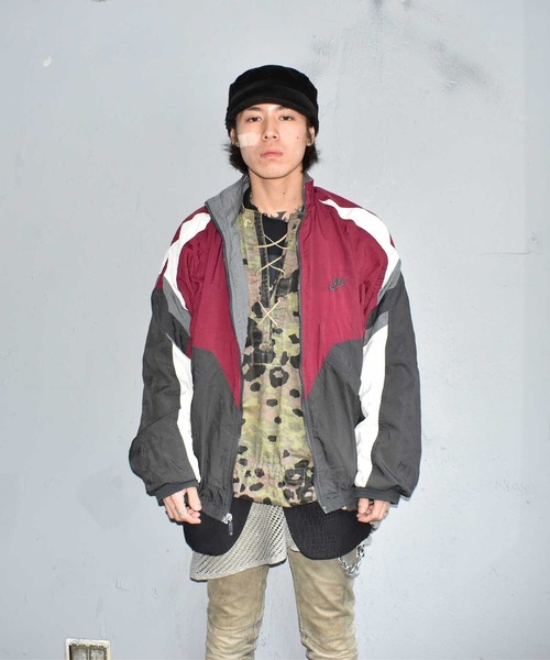 NIKE（ナイキ）の「【ヴィンテージ古着】90's NIKE/ナイキ フルジップ ナイロンジャケット（ナイロンジャケット・メンズ・バーガンディー・LARGE）」の5枚目の写真