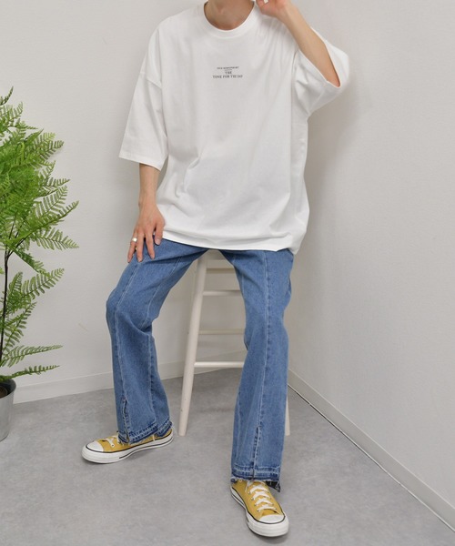 kutir（クティール）の「モーニングプリントTシャツ（Tシャツ/カットソー・メンズ・ホワイト/チャコールグレー/ライトグリーン・SMALL/MEDIUM/LARGE）」の7枚目の写真