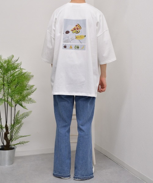 kutir（クティール）の「モーニングプリントTシャツ（Tシャツ/カットソー・メンズ・ホワイト/チャコールグレー/ライトグリーン・SMALL/MEDIUM/LARGE）」の8枚目の写真