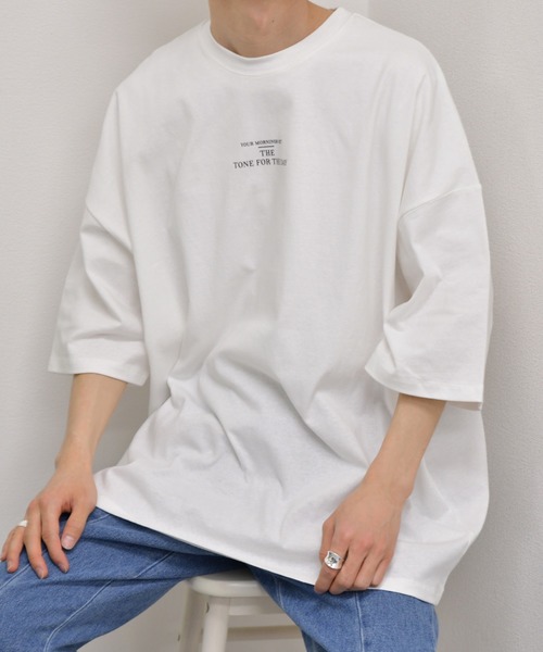 kutir（クティール）の「モーニングプリントTシャツ（Tシャツ/カットソー・メンズ・ホワイト/チャコールグレー/ライトグリーン・SMALL/MEDIUM/LARGE）」の5枚目の写真