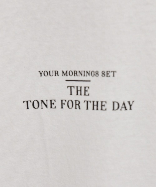 kutir（クティール）の「モーニングプリントTシャツ（Tシャツ/カットソー・メンズ・ホワイト/チャコールグレー/ライトグリーン・SMALL/MEDIUM/LARGE）」の11枚目の写真