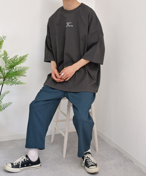 kutir（クティール）の「モーニングプリントTシャツ（Tシャツ/カットソー・メンズ・ホワイト/チャコールグレー/ライトグリーン・SMALL/MEDIUM/LARGE）」の15枚目の写真