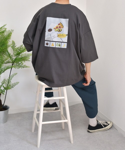 kutir（クティール）の「モーニングプリントTシャツ（Tシャツ/カットソー・メンズ・ホワイト/チャコールグレー/ライトグリーン・SMALL/MEDIUM/LARGE）」の14枚目の写真