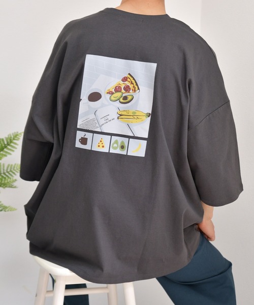 kutir（クティール）の「モーニングプリントTシャツ（Tシャツ/カットソー・メンズ・ホワイト/チャコールグレー/ライトグリーン・SMALL/MEDIUM/LARGE）」の12枚目の写真