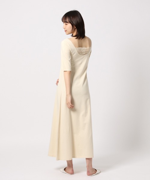 セール カップつきコットンバックレース マキシ丈ワンピース ルームワンピース Bijorie ビジュリィ のファッション