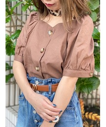 one way | フロントボリュームスリーブブラウス(シャツ/ブラウス)