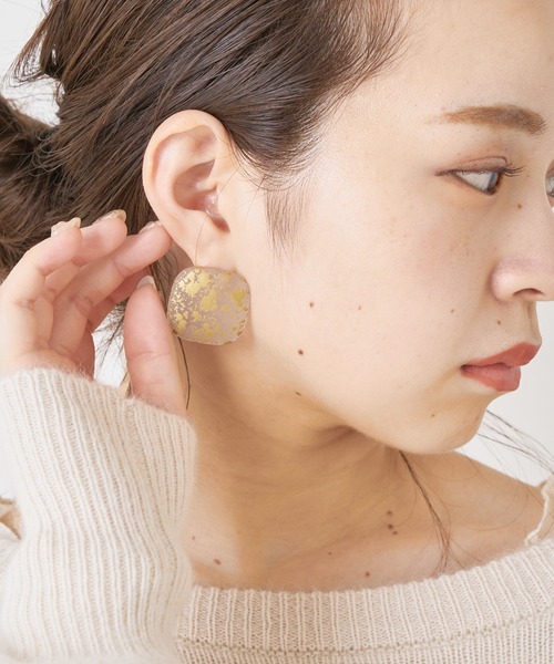 Chico（チコ）の「スクエアマーブルピアス（ピアス（両耳用））」 - WEAR