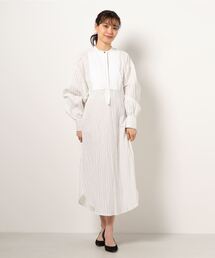 JANE SMITH / JOHN SMITH（ジェーンスミスジョンスミス）の「JANESMITH ジェーンスミス / PINTUCK DRESS SHIRTS OP ピンタックドレスシャツワンピース マキシワンピース / 21SOP-#704L（ワンピース）」