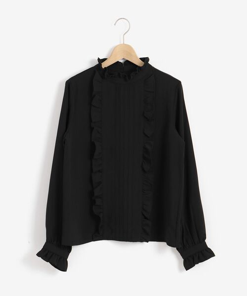 MAJESTIC LEGON（マジェスティックレゴン）の「ヴィンテージフリルブラウス（シャツ/ブラウス・レディース・オフホワイト/ブラック・MEDIUM）」の1枚目の写真