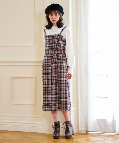 MAJESTIC LEGON（マジェスティックレゴン）の「ヴィンテージフリルブラウス（シャツ/ブラウス・レディース・オフホワイト/ブラック・MEDIUM）」の3枚目の写真