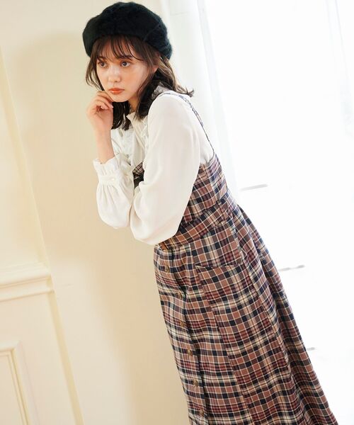 MAJESTIC LEGON（マジェスティックレゴン）の「ヴィンテージフリルブラウス（シャツ/ブラウス・レディース・オフホワイト/ブラック・MEDIUM）」の4枚目の写真