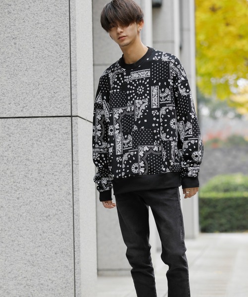 PLACE PLAN（プレイスプラン）の「ボリューム裏起毛 ペイズリー柄