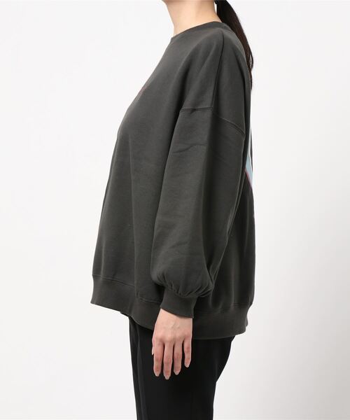 SpRay（スプレイ）の「裏起毛サークルＧＩＲＬスウェット（スウェット・レディース・ブルー/アイボリー/グレイッシュベージュ/スミクロ/ダークオレンジ・FREE）」の6枚目の写真