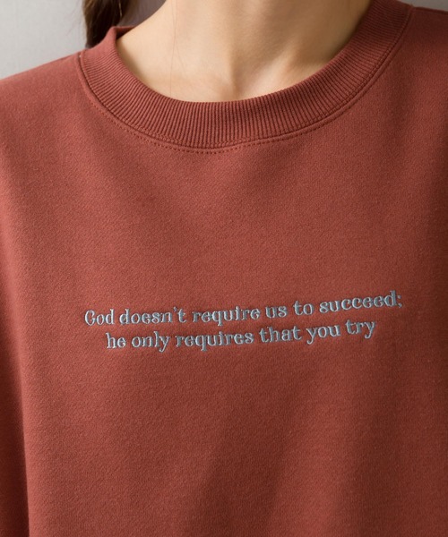 SpRay（スプレイ）の「裏起毛サークルＧＩＲＬスウェット（スウェット・レディース・ブルー/アイボリー/グレイッシュベージュ/スミクロ/ダークオレンジ・FREE）」の20枚目の写真